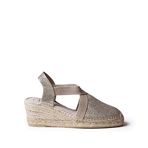 Damen-Espadrille aus Baumwollstoff - Triton - Platin, 37 EU Damen-Espadrille aus Baumwollstoff - Triton - Platin, 37 EU von Toni Pons