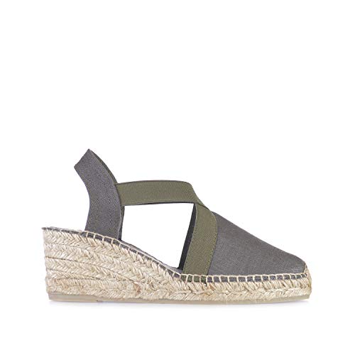 Toni Pons TER Womens Keil Betuchte Espadrilles 39 EU Khaki Linen Toni Pons TER Womens Keil Betuchte Espadrilles 39 EU Khaki Linen von Toni Pons