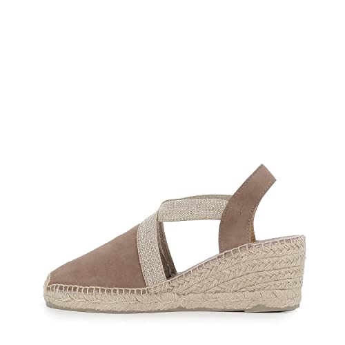 Toni Pons Wildleder-Espadrille für Damen - Tona - Taupe, 40 EU von Toni Pons