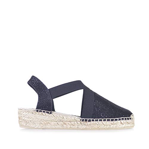 Toni Pons Vegane Espadrille für Damen aus Stoff - VELINO Schwarz, 36 EU von Toni Pons