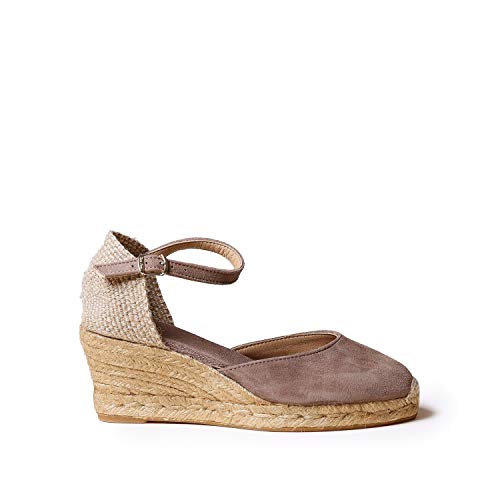 Toni Pons Wildleder-Espadrille für Damen - Lloret-5 - Taupe, 36 EU von Toni Pons