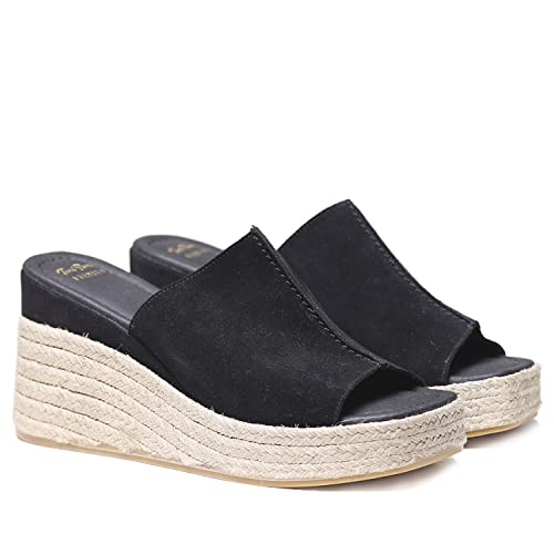 Toni Pons Wildleder-Espadrille für Damen - Miriam - Schwarz, 40 EU von Toni Pons