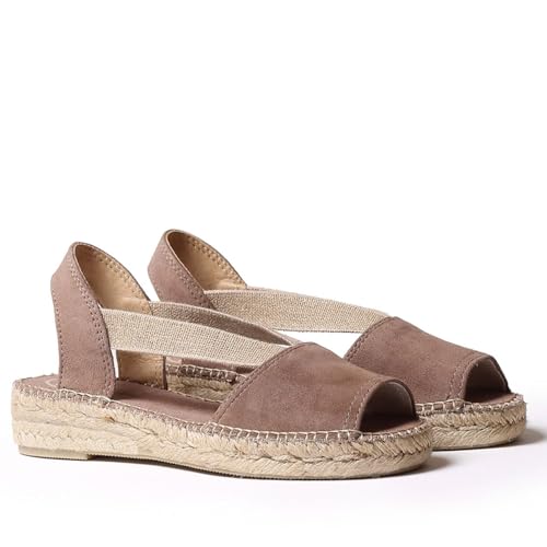 Wildleder-Espadrille für Damen - Ella - Taupe, 38 EU von Toni Pons