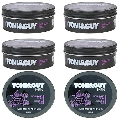 6x Toni&Guy Men Formmeter Moulding Clay Halt & Textur 75ml (6er Pack) von Toni & Guy