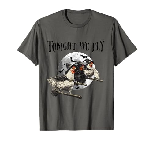 Heute Nacht fliegen wir, lustige Hühnerhexen, Halloween, Herren, Damen, Kinder T-Shirt Heute Nacht fliegen wir, lustige Hühnerhexen, Halloween, Herren, Damen, Kinder T-Shirt von Tonight We Fly Funny Chicken Halloween Apparel