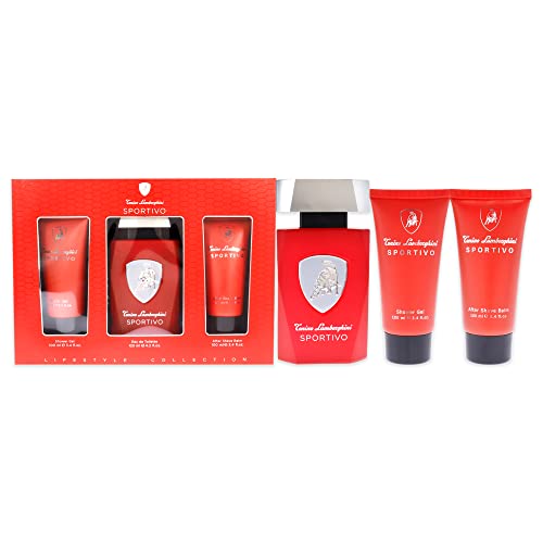 Tonino Lamborghini Lamborghini Sportivo Eau De Toilette Spray + Shower Gel + After Shave Balm For Men Gift Set 125ml von Tonino Lamborghini