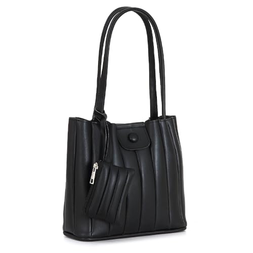Tonny Black Damen Shopper Tasche Schwarz – Große Kapazität, Wasserdicht, Reißverschluss, Laptopfach, Handtasche & Schultertasche für Arbeit, Uni, Reisen, Alltag Tonny Black Damen Shopper Tasche Schwarz – Große Kapazität, Wasserdicht, Reißverschluss, Laptopfach, Handtasche & Schultertasche für Arbeit, Uni, Reisen, Alltag von Tonny Black