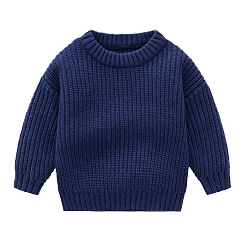 Baby Jungen Strick Strampler Kleinkind Kinder Kinder Feste Strickpullover Winterkleidung für Baby Tops Kleidung Coole Pullover Damen (C, 12-18 Months) von Tonsee Accessoire