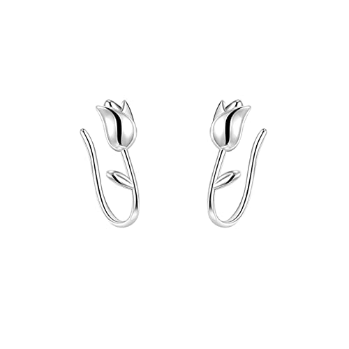 Tonsee Accessoire Creativity Ohrringe Frauen künstliche Ohrstecker Frauen einfache Persönlichkeit Ohrstecker Frauen Temperament künstliche Ohrringe Ohrringe Zurückschnappen (Silver, One Size) von Tonsee Accessoire