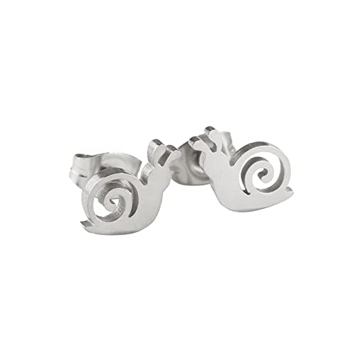 Creativity Ohrringe Niedliche Schnecken kleine Ohrstecker für Mädchen Teenager Frauen Edelstahl liebliche Tiere winzige Knorpel durchbohrt Verlobungsschmuck Ohrpiercing Ohrringe Aus (Silver, One Size) von Tonsee Accessoire