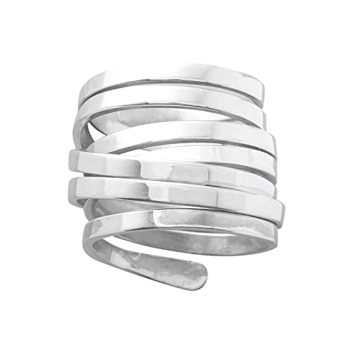 Damen-Damenring Edelstahl Lieblingsring Wrap 5/6/7/8/9/10/11/12 JewelryLarge Hochzeitsschmuck Schmuck Silber Verlobungsgeschenke Ringgröße Silberringe Ringe Teenager Mädchen Trend (B, One Size) von Tonsee Accessoire