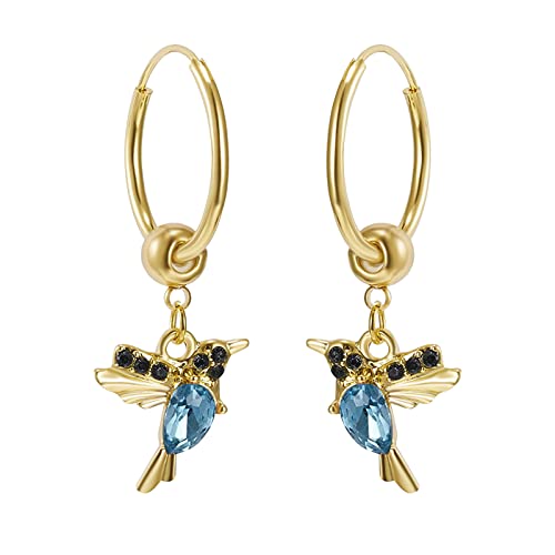 Tonsee Accessoire Damen-Edelstahl-Ohrringe -Ohrringe für Teenager-Mädchen, minimalistische Piercing-Ohrstecker, Trendige Ohrringe Ohrringe Mit Bild (B-Blue, One Size) von Tonsee Accessoire