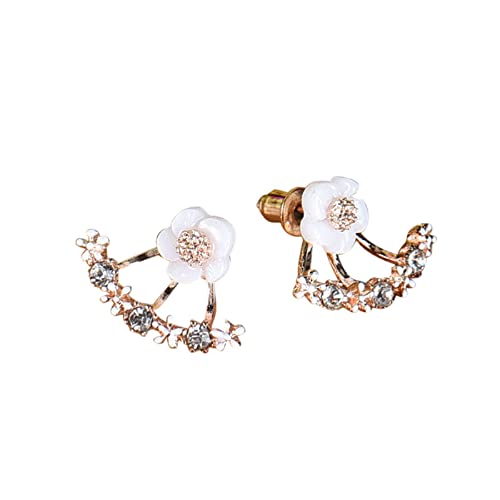 Tonsee Accessoire Damen-Ohrstecker Edelstahl Zirkonia Für Frauen Ohrringe Freunde kleine Gänseblümchen Geschenke Freund geben Blumengeschenke Ohrringe Mini Creolen Für Damen (Rose Gold #1, One Size) von Tonsee Accessoire