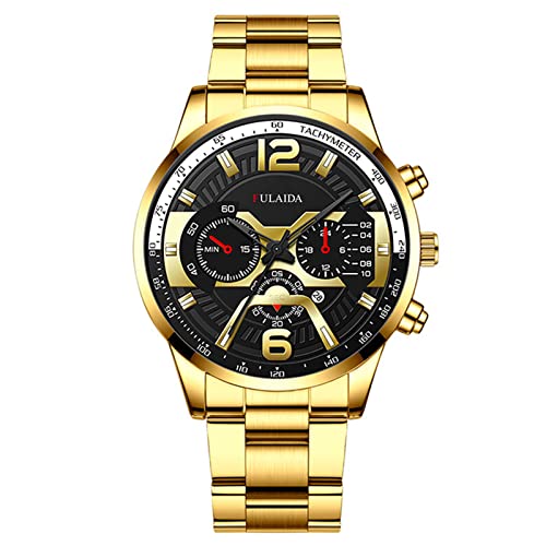 Damenband Ansehen Blau Männer Business Luxus Mode Herren Quarzuhr Männer Digitalwaage Business Uhr Männer Stahlgürtel Gold Uhren Männer Gürteluhr Kinder Beobachten Jungen Digital (H #3, One Size) von Tonsee Accessoire