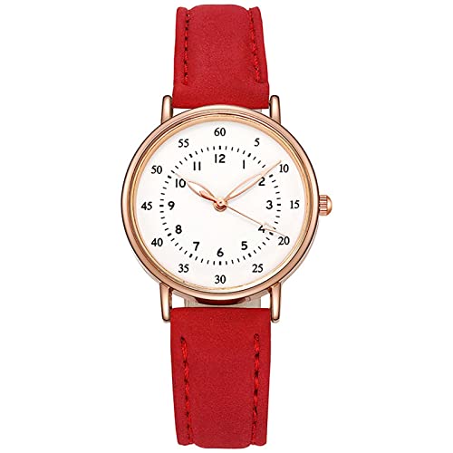 Edelstahluhr Herrenuhr Armbanduhr Herren Damen-Edelstahluhr Mode-Damenuhr Vollfunktions-Aussehen Persönlichkeit Damenuhr Wasserdichte Damenuhr Neutral Für Kinder Der Ohne Handy (Red, One Size) von Tonsee Accessoire