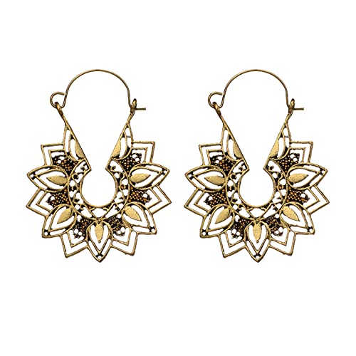 Tonsee Accessoire Elegant Stern Damen Ohrhänger Vintage Drop Boho Ohrringe Ohrringe Emaille Ethnische Schmuck Frauen Ohrringe Ohrringe Magentafarbene Ohrringe (Gold, One Size) von Tonsee Accessoire