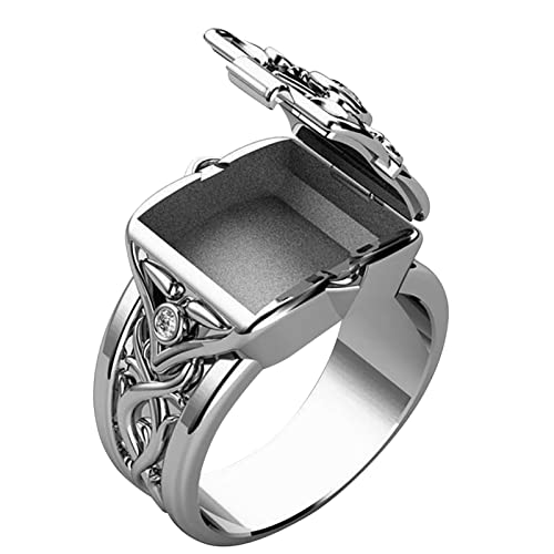 Fingerkuppen Ringe Persönlichkeitsringe Open Top Herren- und Damenringe Beliebte Paarringe Valentinstagsgeschenke Melkfett Mit Ringelblume (Silver, 10) von Tonsee Accessoire