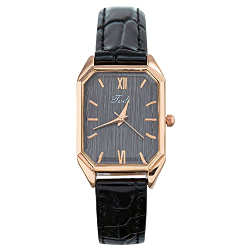 Herrenuhren Damen-Armbanduhr Uhren Einfache Damenuhren Mattierte Gürteluhren Geschenkuhren für Frauen Uhren Modeuhren für Frauen Digitaluhr Damen Und Herren Kinder Armbanduhr Lernen (Black, One Size) von Tonsee Accessoire