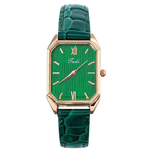 Herrenuhren Damen-Armbanduhr Uhren Einfache Damenuhren Mattierte Gürteluhren Geschenkuhren für Frauen Uhren Modeuhren für Frauen Digitaluhr Damen Und Herren Kinder Armbanduhr Lernen (Green, One Size) von Tonsee Accessoire