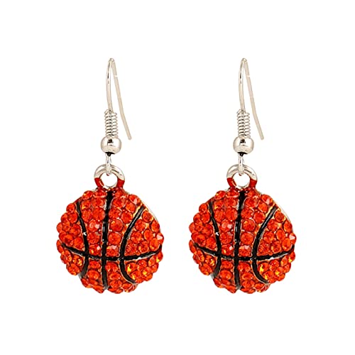 Kleine Ohrstecker für Damen Senioren Geschenk für Spieler Team Geschenke Tasche Mama Korb Ohrringe Ohrringe für Mädchen Basketball Ideen Strass Ball Papa Ohrringe Königsblaue Ohrringe (D, One Size) von Tonsee Accessoire