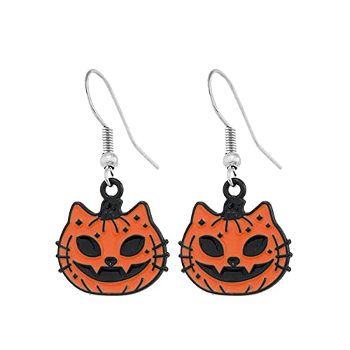 Ohrringe für Frauen Halloween-Ohrringe Perlenkürbis-Ohrringe für Frauen, handgefertigt, Perlentropfen, Ohrstecker, Kostüm, -Party, Schmuck, Geschenke Clicker Ohrringe (c-Orange, One Size) von Tonsee Accessoire