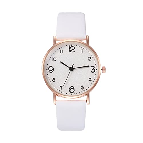 Quarz Uhr für Herren Damen Analog Quarz Armbanduhr mit Edelstahlarmband Damenuhr Uhr Silikonband Mode Damenuhr Quarzuhr Herrenuhr Ansehen Für Kinder Camouflage Damen Digitaluhr (White, One Size) von Tonsee Accessoire