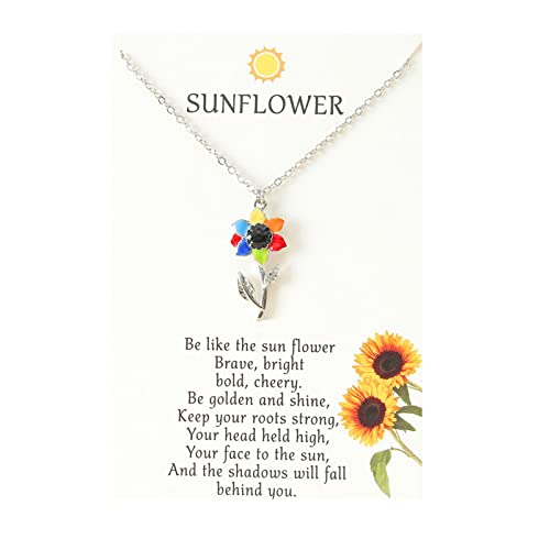 Tonsee Accessoire Tester Für Schmuck Sonnenblume Anhänger Kette Halskette Geschenk für Frauen Kinder Kind Halskette Hochzeitstag Schmuck Mode Frauen Schmuck Lederarmband Damen Schwarz (D, One Size) von Tonsee Accessoire