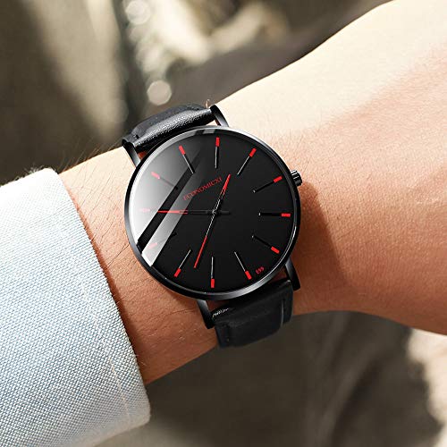 Tonsee Accessoire Armbanduhr Herren Mode Männer Angleiche Edelstahluhr Sport Quarz Military Datum Handgelenk Frauen Steel Herrenuhr Sportuhr Der Video (Red, One Size) von Tonsee Accessoire