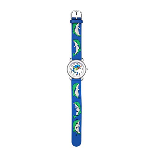 Tonsee Accessoire Armbanduhr für Kinder Jungen-nettes Karikatur-analoges Muster-Geschenk-Kind-Kinderuhr-Quarz-Uhr-Armband-Kinderuhr Für Damen Zugarm Band (Blue, One Size) von Tonsee Accessoire