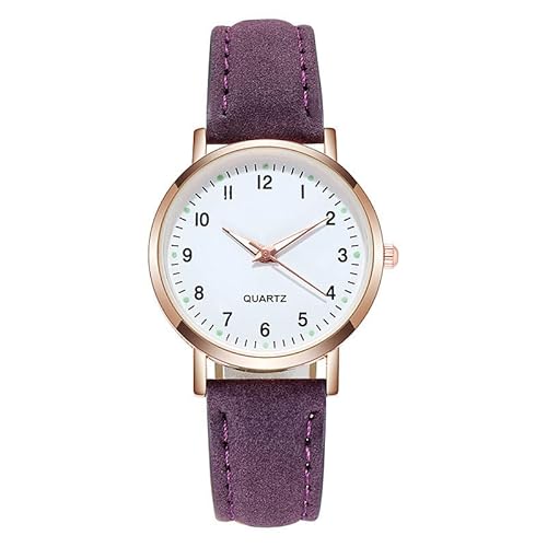 Tonsee Accessoire Damen Analog Quarz Armbanduhr mit Edelstahlarmband Art- und Weisesportfrau-Edelstahl-Fall-Gürtel-Band-Quarz-Analog-Armbanduhr Damen Digitaluhr Glitzer (Purple #2, One Size) von Tonsee Accessoire