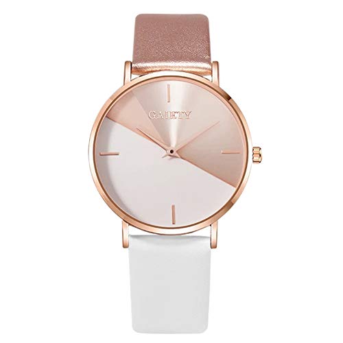 Tonsee Accessoire Damen Analog Quarz Armbanduhr mit Edelstahlarmband Rosen-Damen-Haut-Frauen-Gürtel-Uhr-Goldluxus-beiläufige Uhr-Uhr-Art-Frauen-Uhr Gummiarmband (a-Gold, One Size) von Tonsee Accessoire