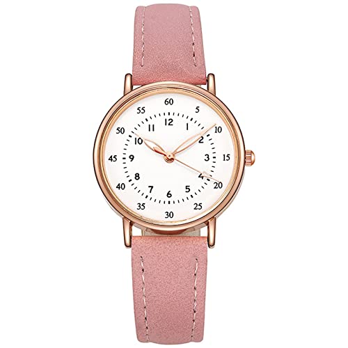 Tonsee Accessoire Damen Analog Quarz Uhr Armbanduhren Damen-Edelstahluhr Mode-Damenuhr Vollfunktions-Aussehen Persönlichkeit Damenuhr Sportuhr Modern (b-Pink, One Size) von Tonsee Accessoire