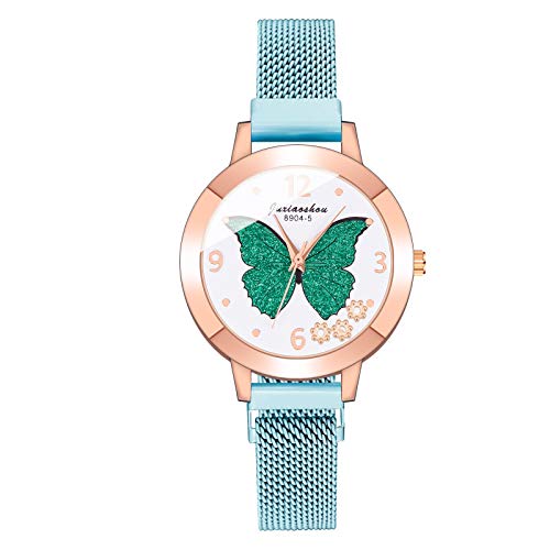 Tonsee Accessoire Damen Analog Quarz Uhr Frauen-Kleideruhr-Legierungs-Armband-beiläufige Quarz-Uhr-analoge Armbanduhr-Legierungs-Fall-kreatives Für Kinder Planeten (Green-C, One Size) von Tonsee Accessoire