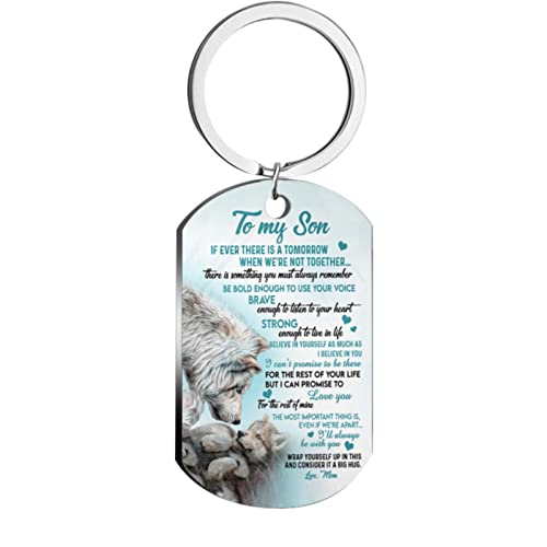 Tonsee Accessoire Damen Kette aus Stainless Steel Mode Farbdruck Modeschmuck Wolf zu Meinem Halskette Schlüsselanhänger Glücksklee Anhänger (B, One Size) von Tonsee Accessoire