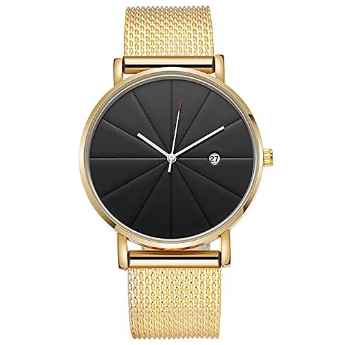 Tonsee Accessoire Damen Sportuhr Zierlich Lederuhr für Männer minimalistisch schlanke Uhrenuhr Geschenke Quarz mit Kette Herrenuhr Intelligente Kinderuhr Planeten (1-B, One Size) von Tonsee Accessoire