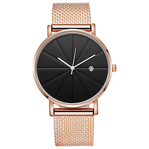 Tonsee Accessoire Damen Sportuhr Zierlich Lederuhr für Männer minimalistisch schlanke Uhrenuhr Geschenke Quarz mit Kette Herrenuhr Intelligente Kinderuhr Planeten (1-C, One Size) von Tonsee Accessoire