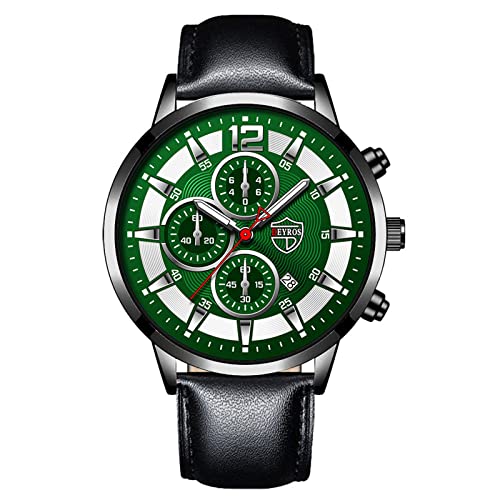 Tonsee Accessoire Herren Armbanduhr Art- und Weisesport-Männer Edelstahl-Kasten-Gürtel-Band-Quarz-analoge Armbanduhr Damenband Ansehen Kautschukband (b-D, One Size) von Tonsee Accessoire