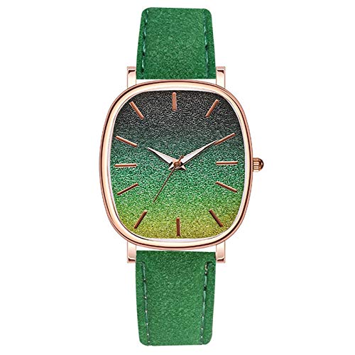 Tonsee Accessoire Herren Digital Armbanduhr Mode für Frauen Damen Lederband Quarz Uhren Uhren Sportuhr Armbanduhren Perlmutt (Green, One Size) von Tonsee Accessoire