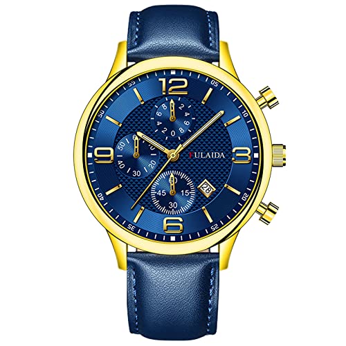 Tonsee Accessoire Herren Quarzuhr mit Analog Mode Sport Herren Edelstahl Gehäuse Gürtel Band Quarz Analog Armbanduhr Tough Smart Watches für Männer (B-E, Einheitsgröße), Armband von Tonsee Accessoire