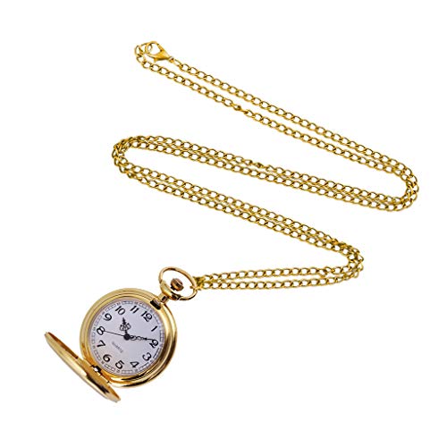 Tonsee Accessoire Herrenuhr Mode zweiseitige Uhr Classic Pouch Large Gold Pocket Watch Court Style Herrenuhr Damen Armbanduhr Chronograph (Gold, One Size) von Tonsee Accessoire
