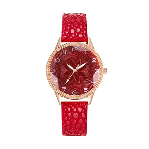 Tonsee Accessoire Herrenuhren Damen-Uhren Damenuhr Uhr Silikonband Mode Damenuhr Quarzuhr Herrenuhr Langes Armband Digital Watch Womens Veret (Red, One Size) von Tonsee Accessoire