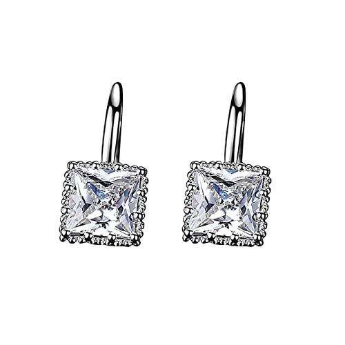 Tonsee Accessoire Kleine ene Creolen Mode Persönlichkeit Temperament quadratische Ohrringe für Frauen Schmuck Geschenke Ohrringe Fake Plugs (White, One Size) von Tonsee Accessoire