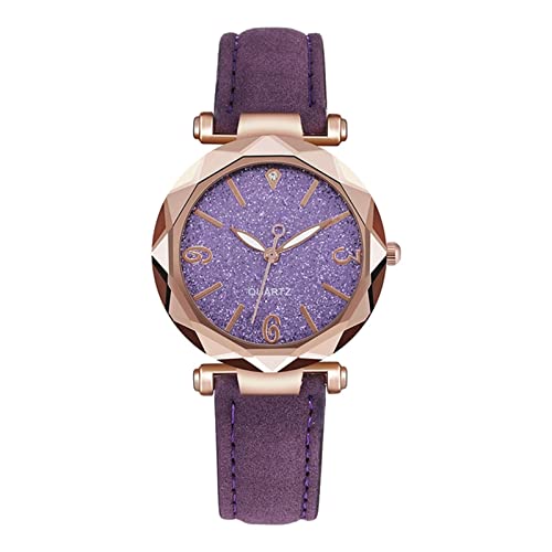 Tonsee Accessoire Men Watches Damenuhr Schlichte Damenuhr Damenuhr Mittelschüler Gürteluhr Digitaluhr Damen Wasserdicht Fitness Intelligente Kinderuhr Analog (Purple, One Size) von Tonsee Accessoire