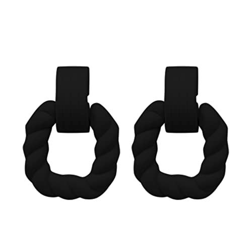 Tonsee Accessoire Ohrringe Damen Rechteckige Ohrringe für Frauen Quadratische Acrylohrringe Geometrische Statement-Ohrringe Ohrringe Aus 14 (Black-6, One Size) von Tonsee Accessoire