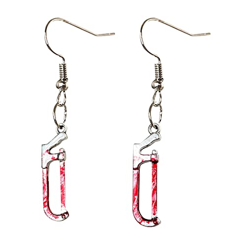 Tonsee Accessoire Ohrringe Damen Scheren-Tropfen-Ohrringe für Frauen-Mädchen-Blut gedruckte Scheren-Ohrringe Hallowee-Party-Horror-Ohrringe Ohrringe Aus 14 (A-8, One Size) von Tonsee Accessoire