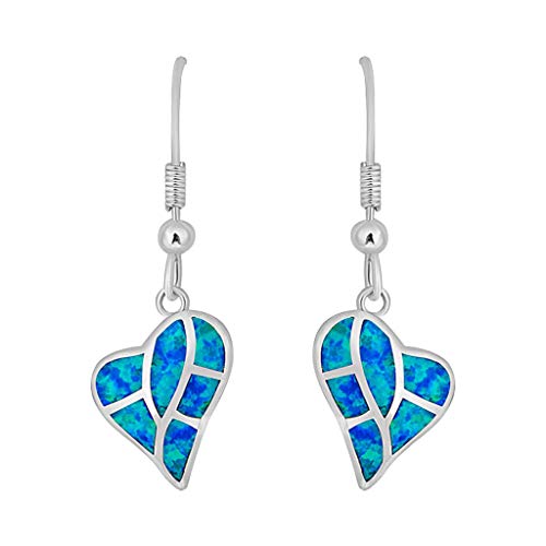 Tonsee Accessoire Ohrringe für Frauen Ovale Opals Tränen Quarz Bohemian Style Fashion-Drop-Ohrring-Ohrringe Koreanische Ohrhänger (Blue-1, One Size) von Tonsee Accessoire