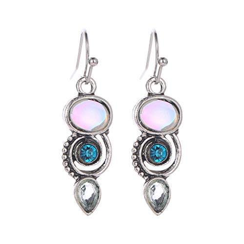 Tonsee Accessoire Ohrringe für Frauen Tropfen Quarz ovaler Modeträne Opal im Stil von Bohemian Koreanische Ohrhänger (Multicolor-3, One Size) von Tonsee Accessoire