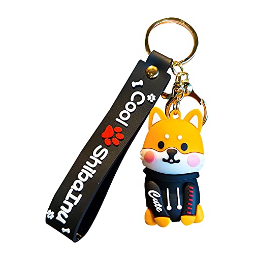 Tonsee Accessoire Schlüsselanhänger Personalisiert Cartoon Puppy Schlüsselanhänger PVC Corgi Puppe Anhänger Cute Puppy Car Schlüsselanhänger Partner Geschenke Schlüsselanhänger (A, A) von Tonsee Accessoire