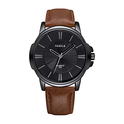 Tonsee Accessoire Sportuhr WeiB Zifferblatt Gürtel Geschenk Klassischer Herrenkalender Trend Roman Creative Strap Scale Herrenuhr Uhr Kinder Armbanduhr Lernen (B-Black, One Size) von Tonsee Accessoire