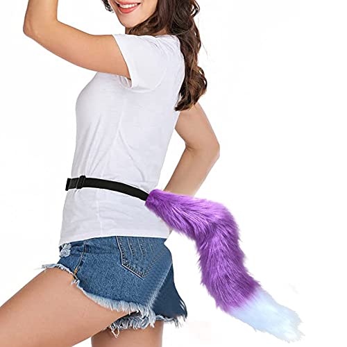 Tonsee Accessoire Und Handschuhe Halloween Fancy Tail Wolf Weihnachten Set Clip Kostüm Party Ohren Körperkette Halskette Aus ener Kette (Purple, One Size) von Tonsee Accessoire